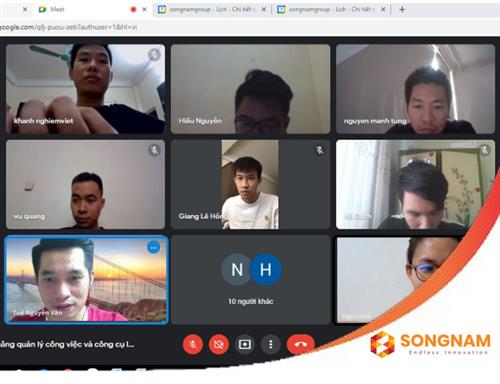 Ngày 07/08/2021 Song Nam tổ chức training online cho team triển khai dự án